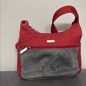 Baggallini Red and Black Crossbody Bag with Stylish Design